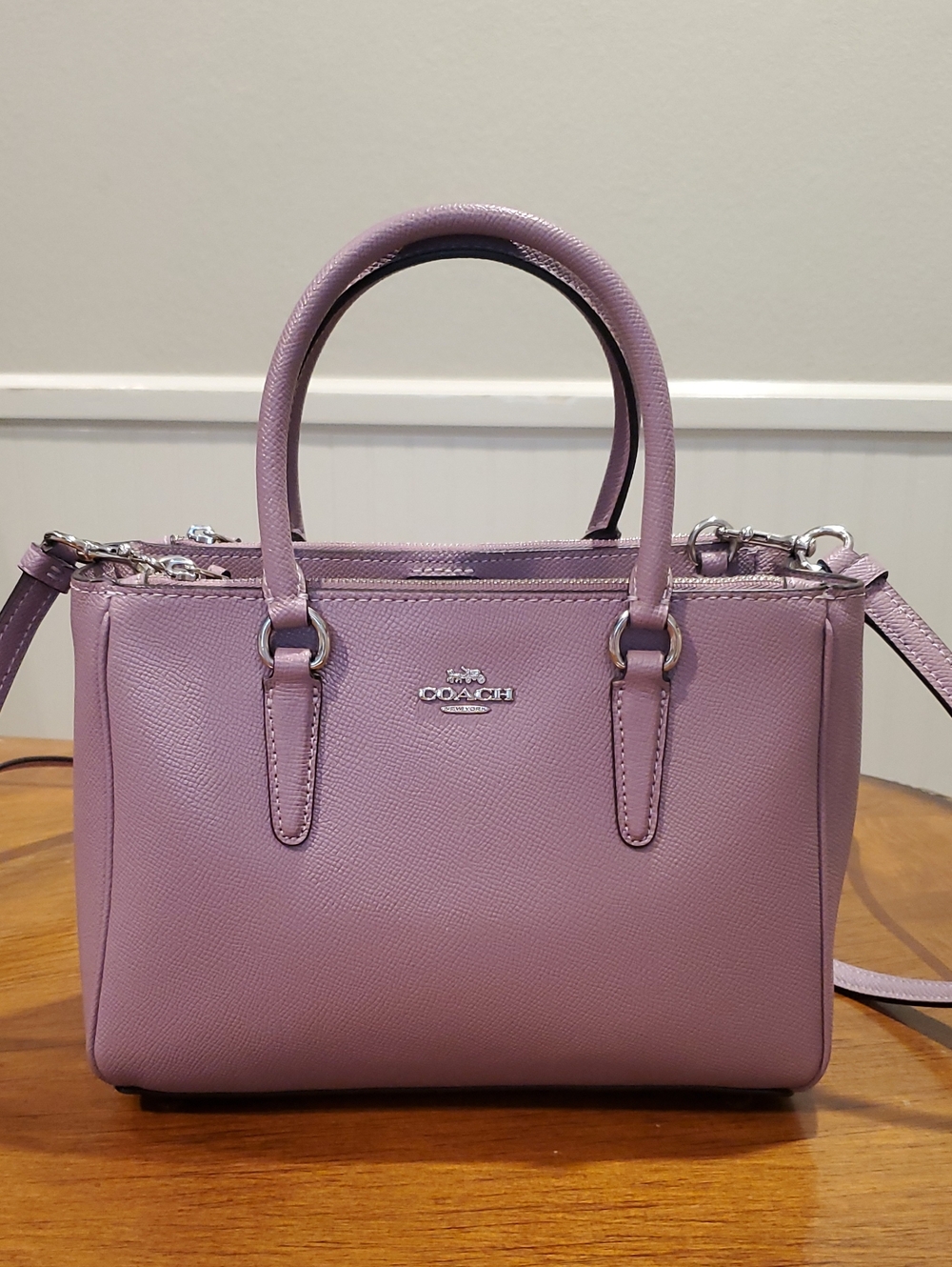 Coach Mini Surrey Carryall Bag In Lilac
